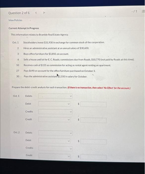 Current Attempt in Progress This information relates to Bramble Real Estate