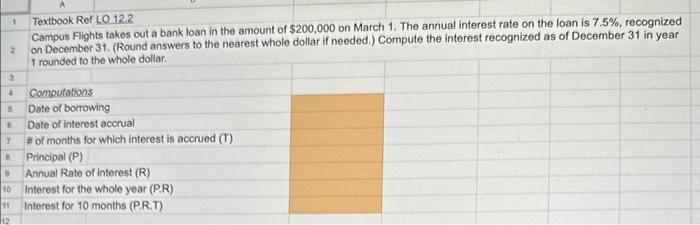  + Textbook Ref LO 12.2 Campus Fights takes out a bank