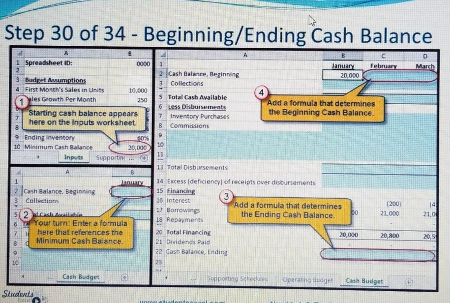  What formula do I put, that's what I'm asking. Step 30