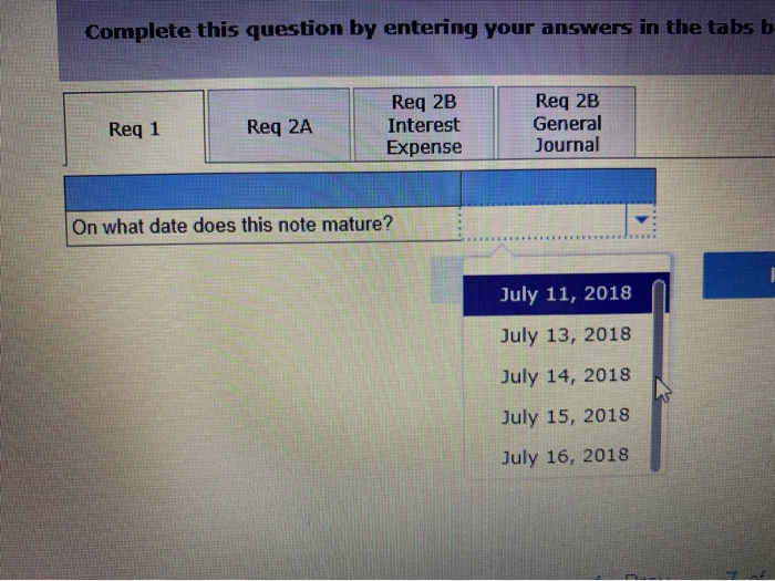 on May 15, 2018, by signing a 60 day, 12% note. 1.