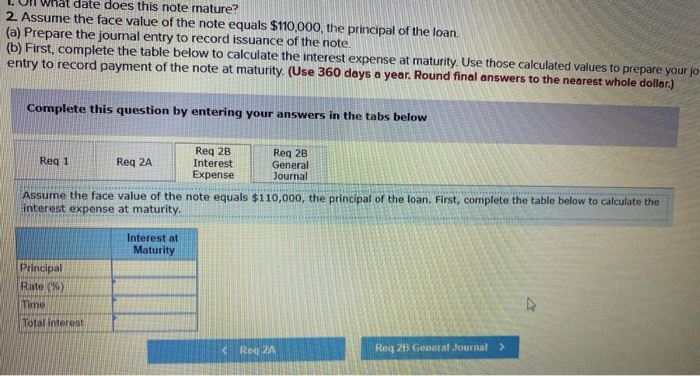the journal entry to record issuance of the note. (b) First, complete