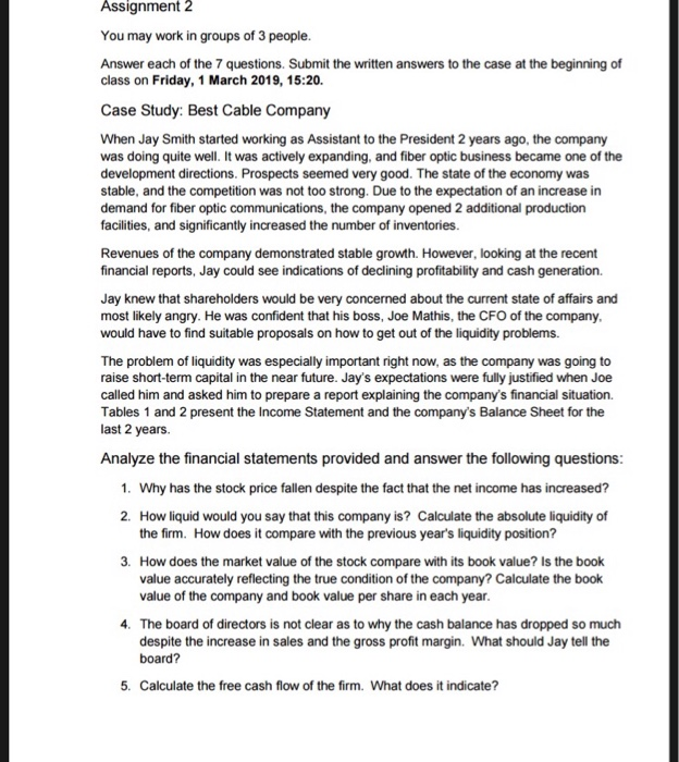  Please solve 5,6 and 7 questions:) Assignment 2 You may work