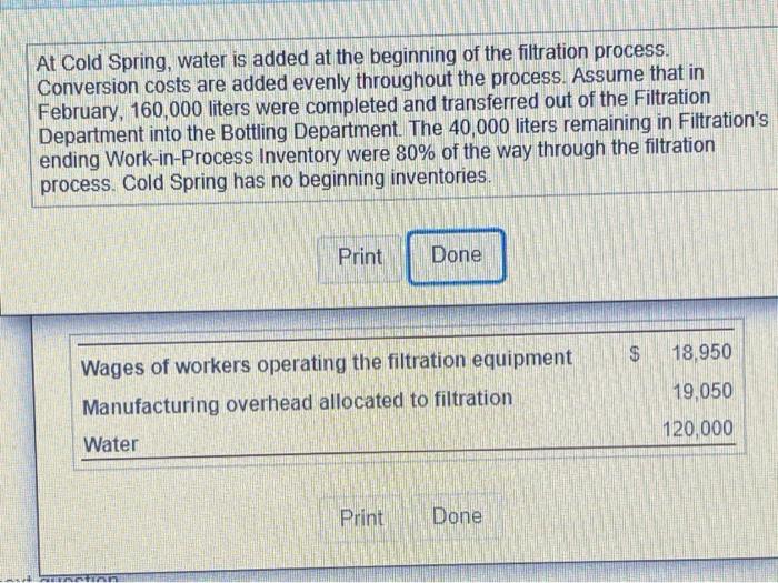 stores the water in large tanks, and then runs the water through