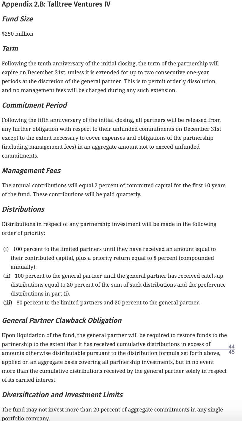 3. Talltree Ventures has raised their $250M fund, Talltree Ventures IV, with