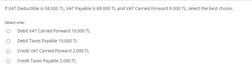 items in TL: Accounts Payable 60.000, Accounts Receivable 200.000, Accumulated Depreciation 180.000,Allowance