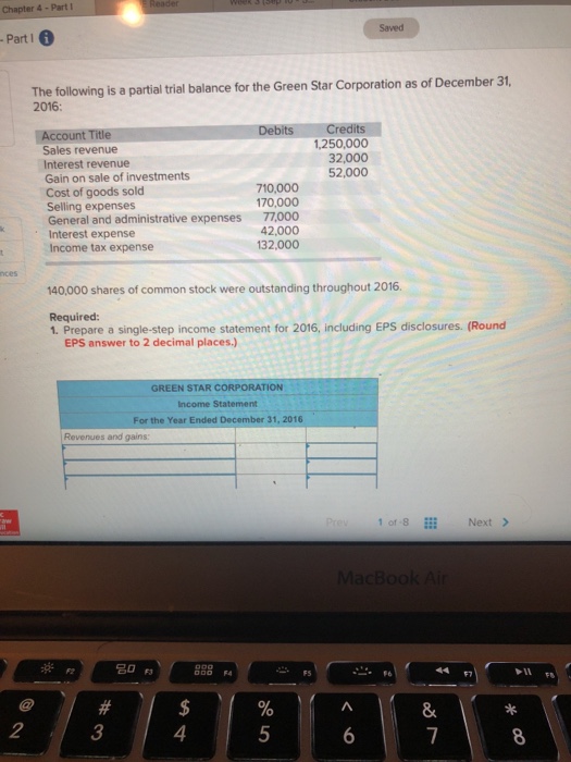  Chapter 4-Part I Part I The following is a partial trial