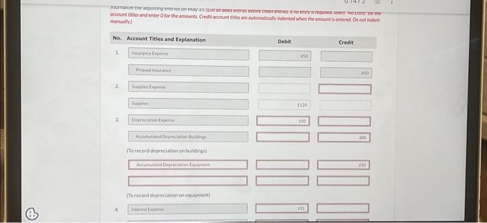 month. 2. A count of supplies shows $1,120 of unused supplies on