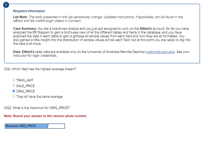  Required information Lab Note: The tools presented in this lab periodically