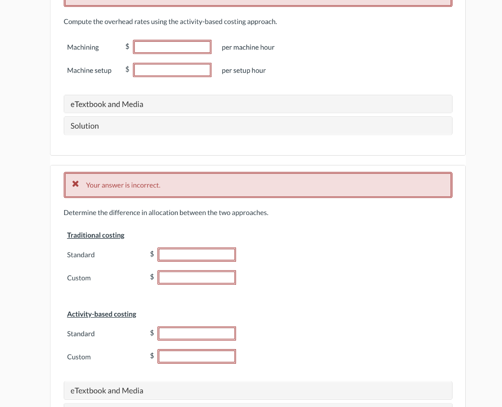 types of handbags: standard and custom. The controller has decided to use