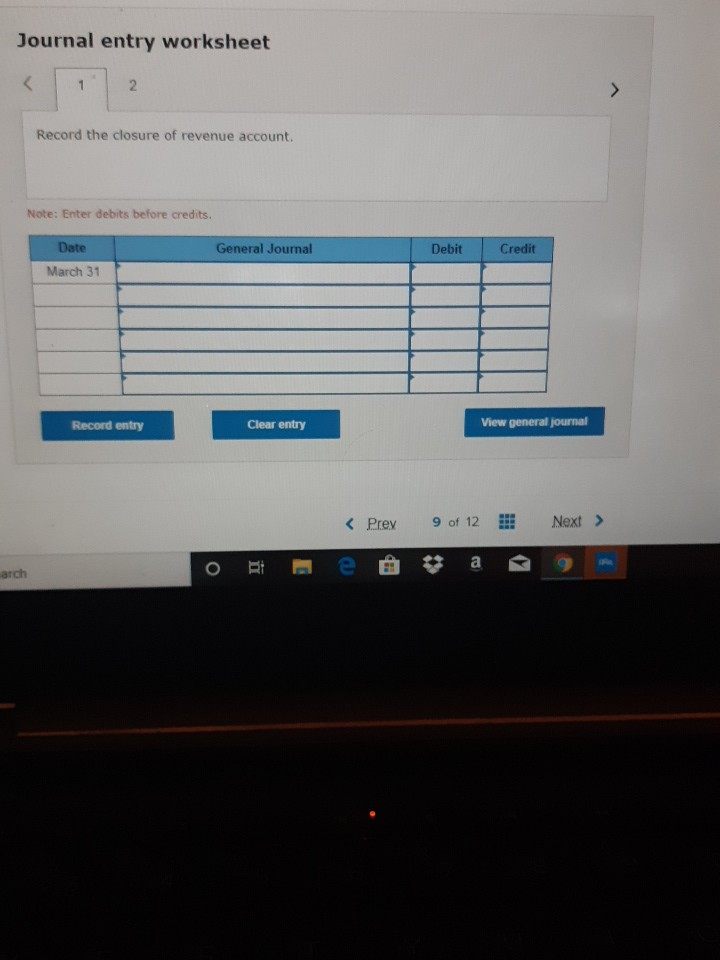 Following millions.) are Nintendo's revenue and expense accounts for a recent March