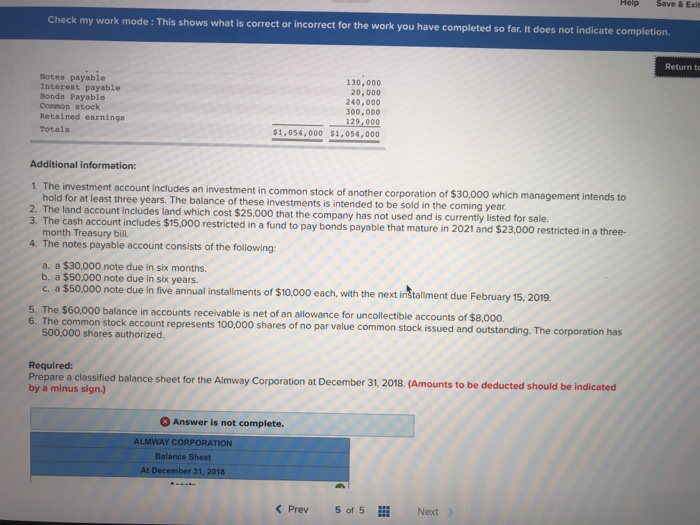 work mode : This shows what is correct or incorrect for the