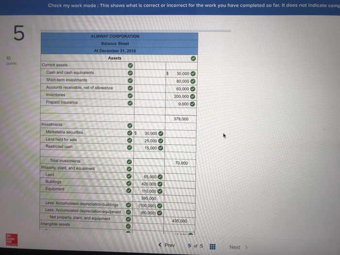 work you have completed so far. It does not indicate completion. 5
