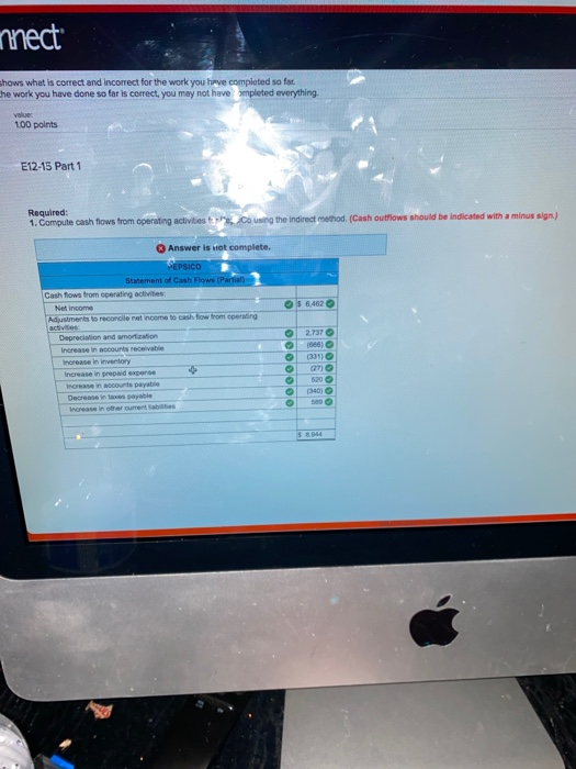  What am I missing ? nnect shows what is correct and
