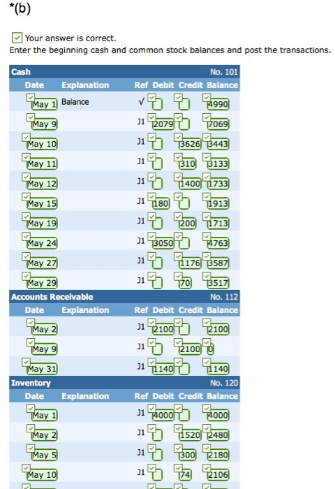 $4,990. May 1 Purchased merchandise on account from Gray's Wholesale Supply $4,000,