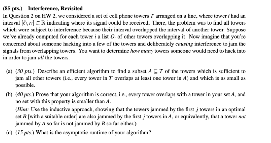 (85 pts.) Interference, Revisited In Question 2 on HW 2, we
