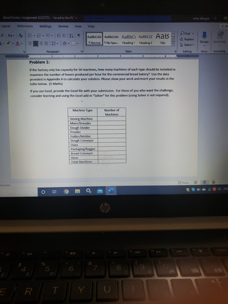 Bread Factory Assignment 20200703 - Saved to this PC- neha dhingra