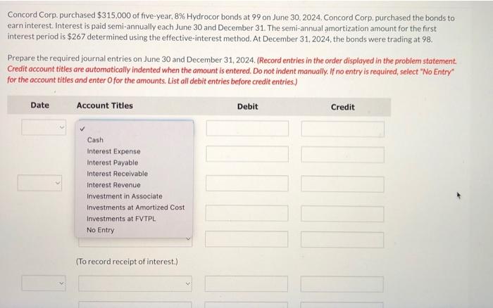 please look twice for record fair value adjustment Concord Corp. purchased $315,000