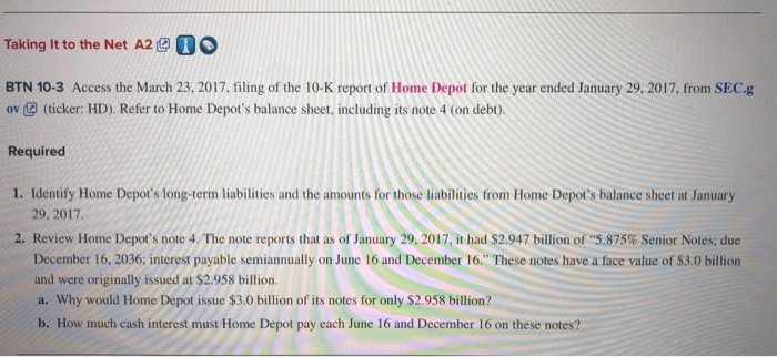  Taking it to the Net A2 @. BTN 10-3 Access the