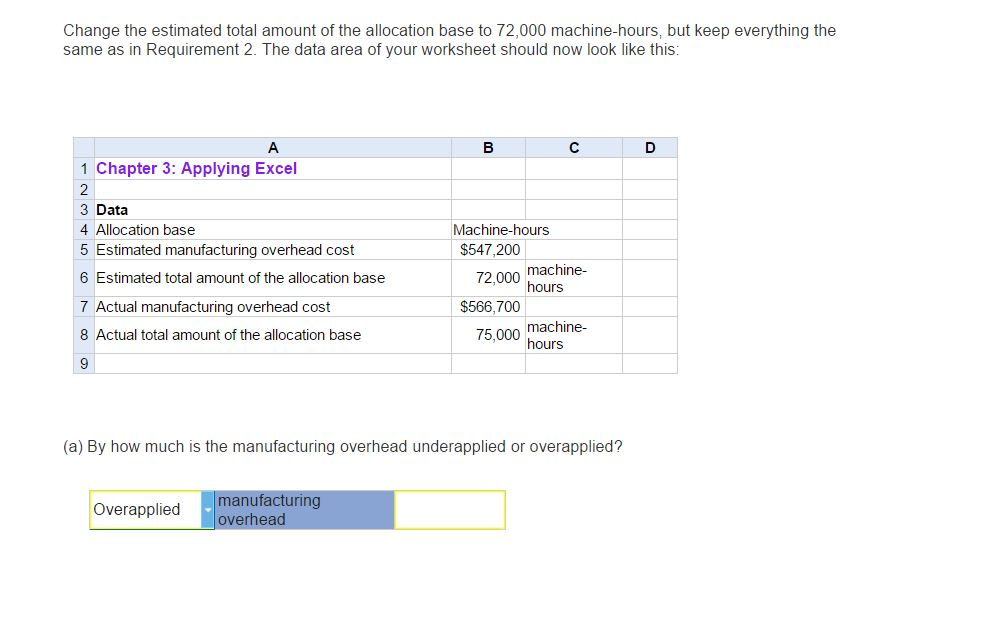 worksheet so that it looks like this: 1 Chapter 3: Applying Excel