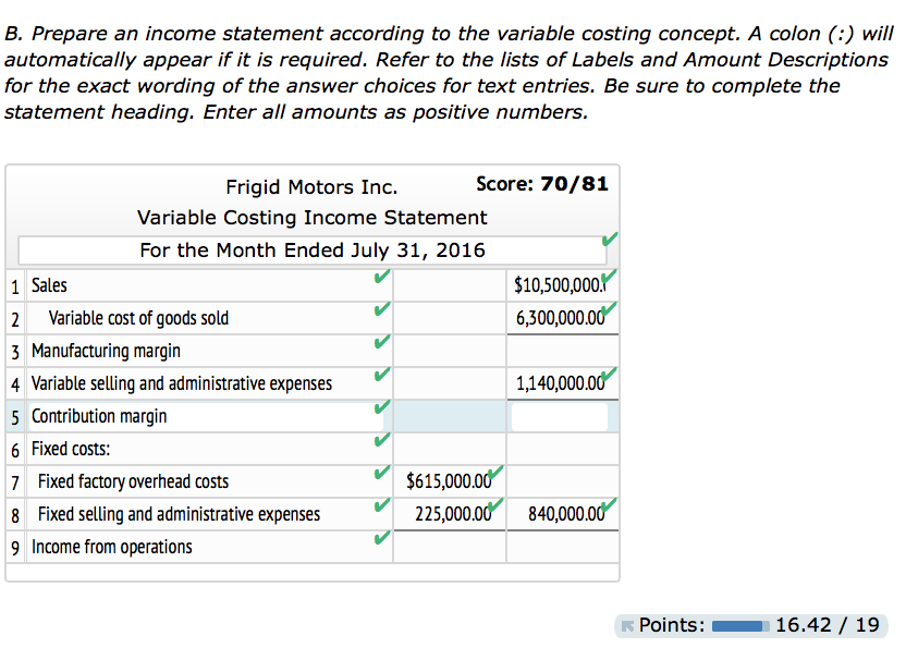 i recieved an incorrect answer so please help me! Frigid Motors Inc.