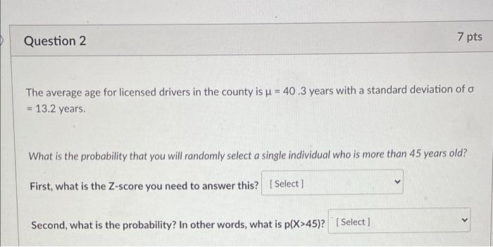  The average age for licensed drivers in the county is u