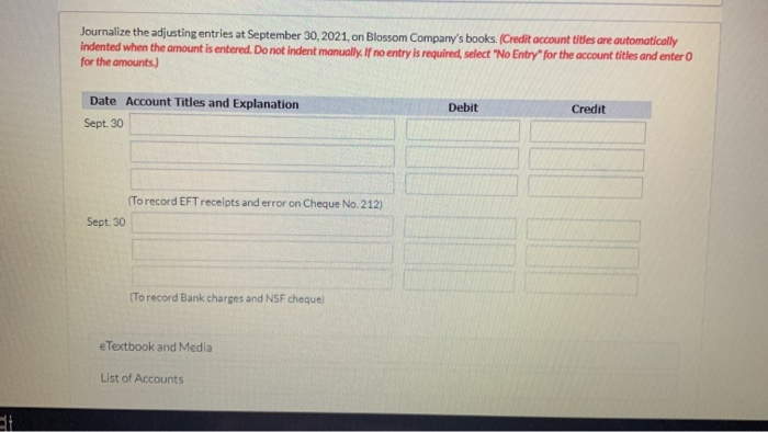$6,800 2. Cash balance per books, September 30, $5,170. 3. Outstanding cheques,
