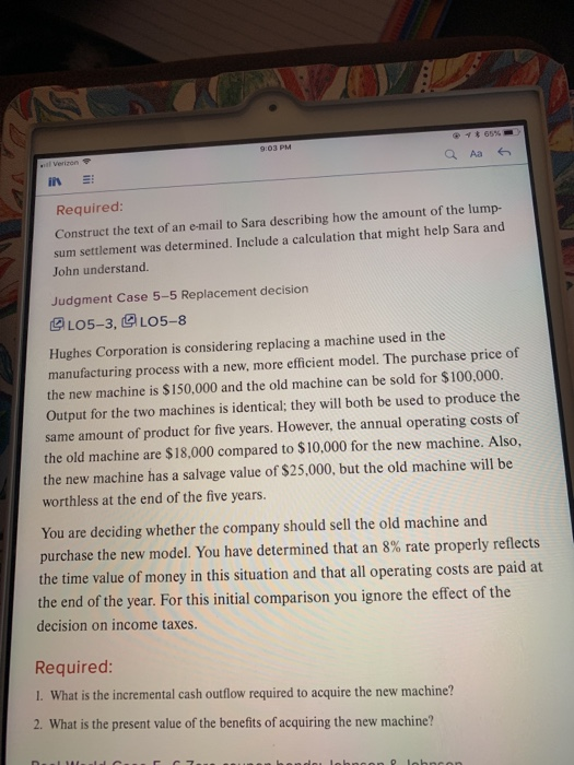  9:03 PM Q Aas Verizon ih : Required: Construct the text
