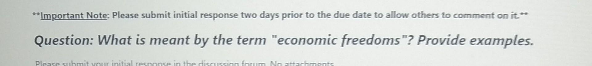  accounts Important Note: Please submit initial response two days prior to
