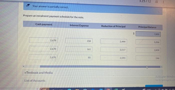 January 1, 2024, Blossom Corp. borrows $7,800 by signing a 3-year, 3\%
