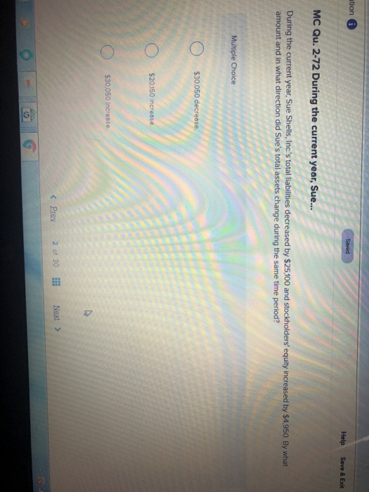  ation 6 Saved Help Save & Exit MC Qu.2-72 During the