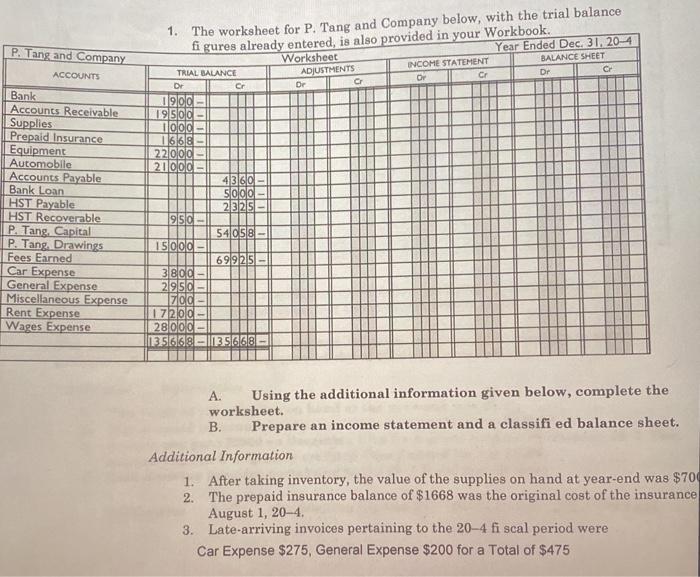  under additional information question 1 says after taking inventory the value