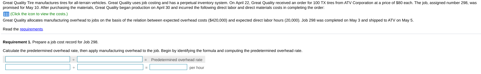 1896 1904 Description 12 hours at $14 30 hours at $20 4/30
