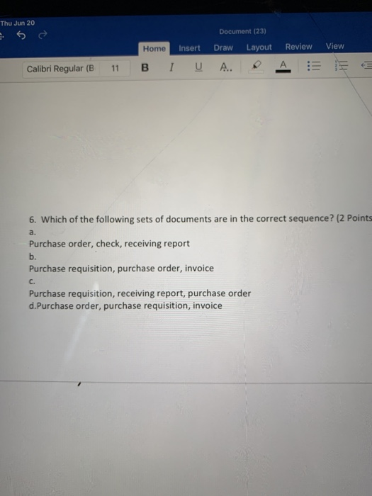  Thu Jun 20 Document (23) View Review Draw Layout Insert Home