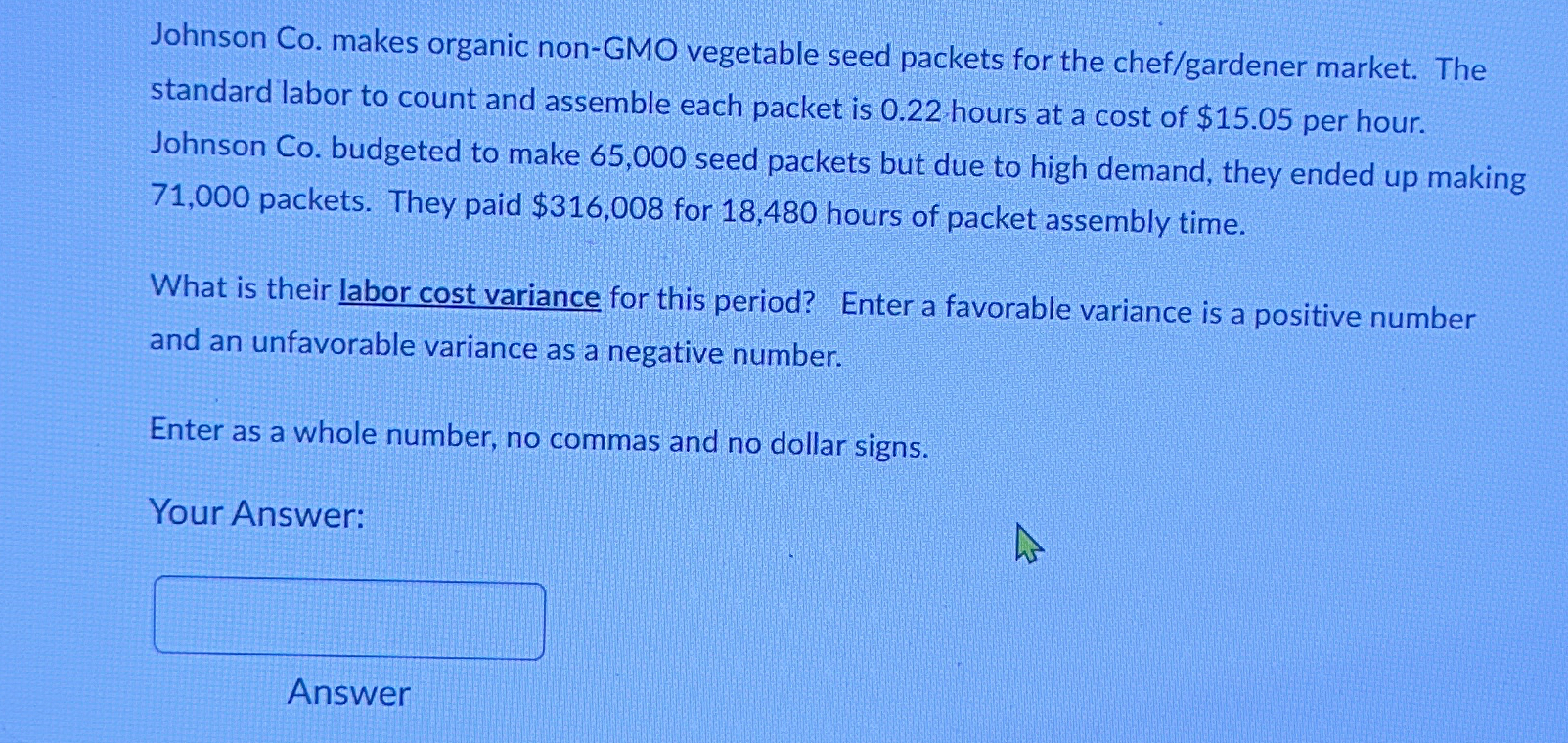  Johnson Co. makes organic non-GMO vegetable seed packets for the chef/gardener