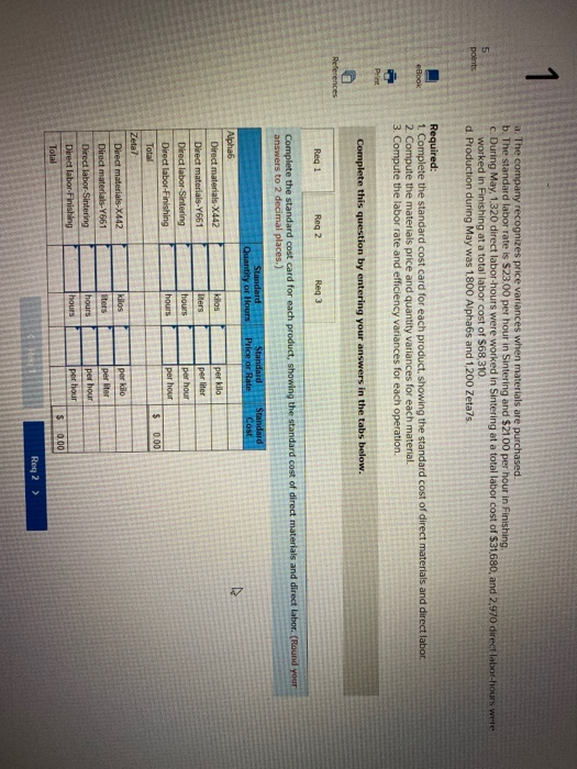 produces two products, Alphabs and Zeta7s, which pass through two operations. Sintering