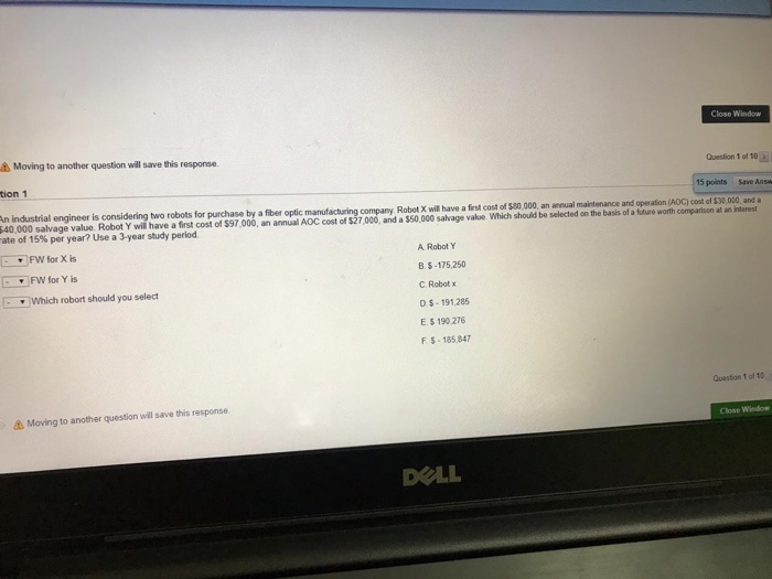  Close Window A Moving to another question will save this response.