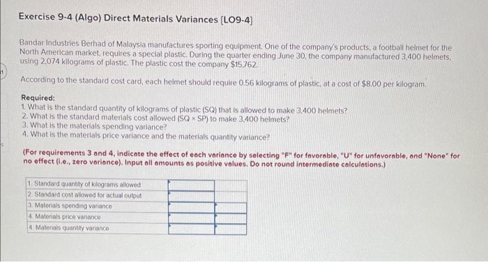  Please answer both questions. I give thumbs up Exercise 9.4 (Algo)