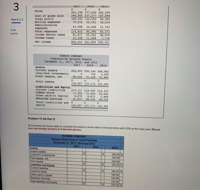 following information applies to the questions displayed below Part 1 of 3