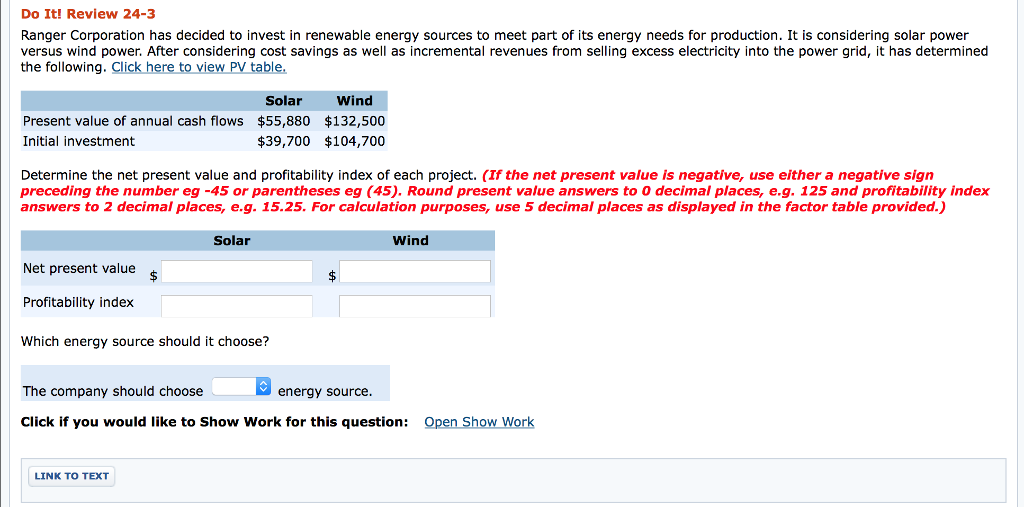 Show Work LINK TO TEXT INTERACTIVE TUTORIAL Question Attempts: 1 of 3