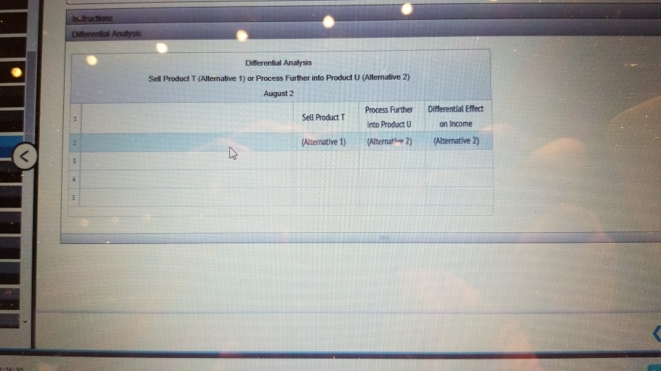 for $5.36 per pound. Product Product U can be sold for S8