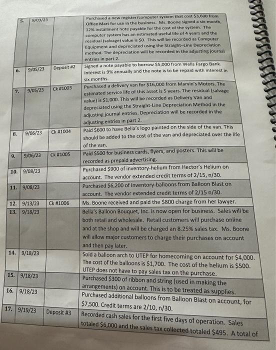 by creating a T-account for each account in an Excel Spreadsheet as