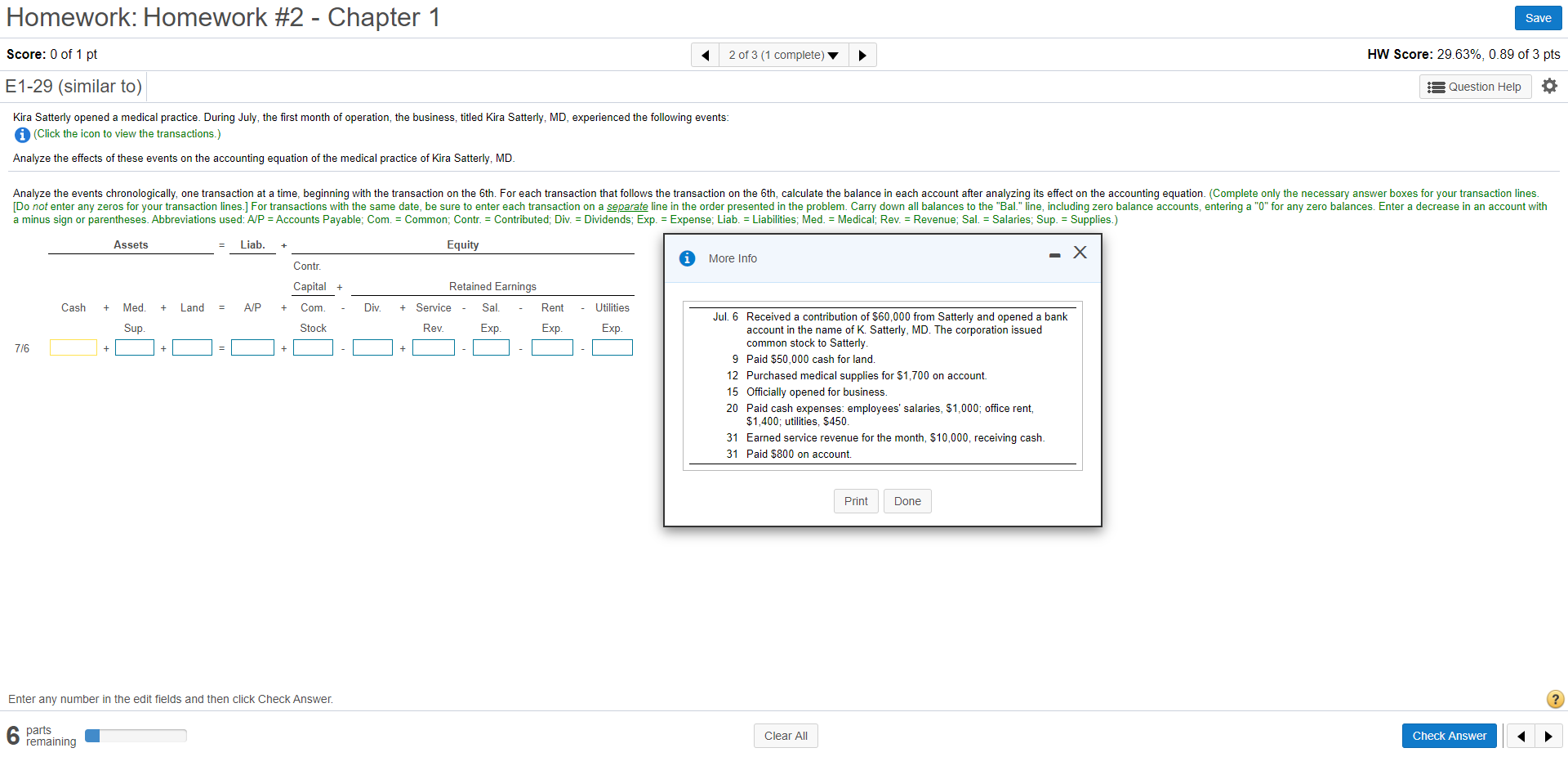 (PLEASE COMPLETE ALL 6 ITEMS) Homework: Homework #2 - Chapter 1 Save