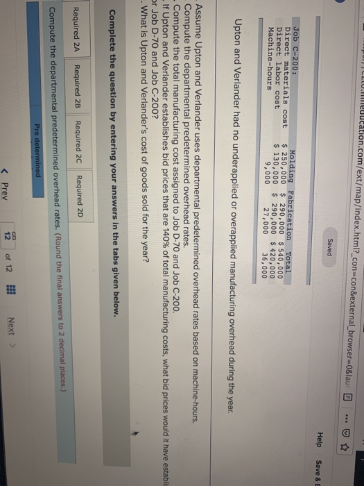 Required information [The following information applies to the questions displayed below.) Upton