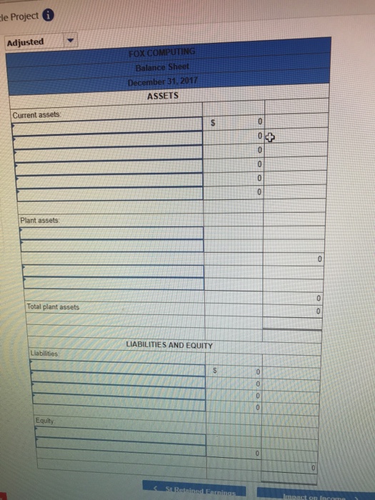 P3 The November 30, 2017, unadjusted trial balance of Fox Computing is
