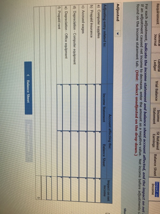 found in the Trial balance tab. Fox Computing had the following transactions