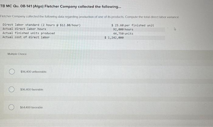 Multiple choces Stonopionorace S42,300 undevorale $42300 tavorable. TB MC Qu. 08-142 (Algo)