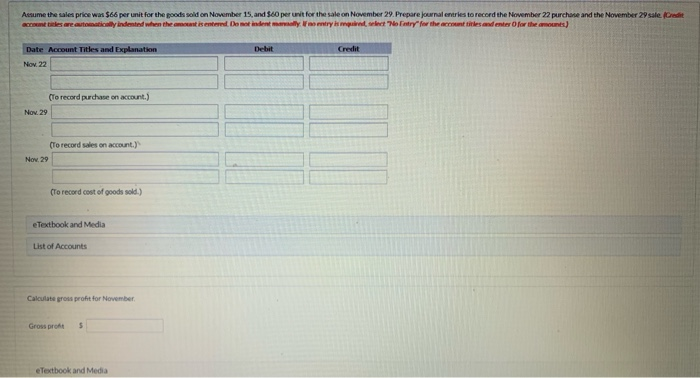 the following information for Wildhorse Company for the month ended November 30,