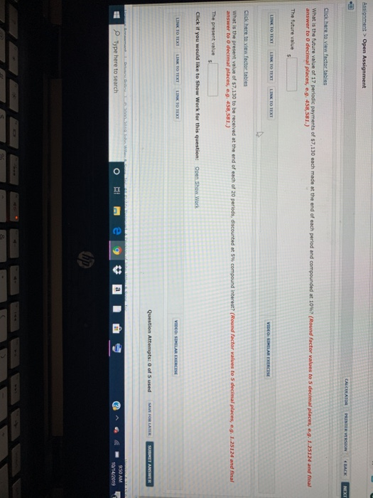 table, answer each of the following questions (Each case is independent of