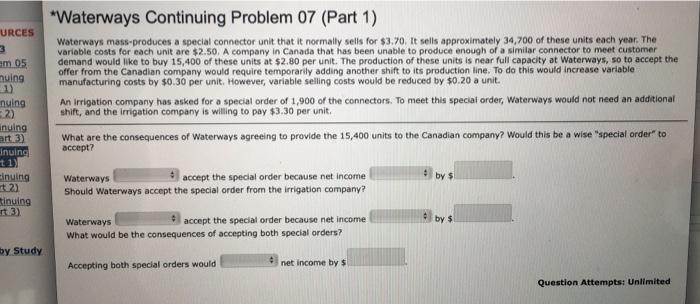  *Waterways Continuing Problem 07 (Part 1) URCES 3 am 05 muing