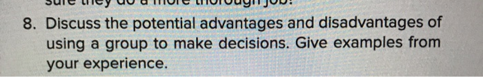 it in terms of the characteristics of managerial decisions. sur ley o